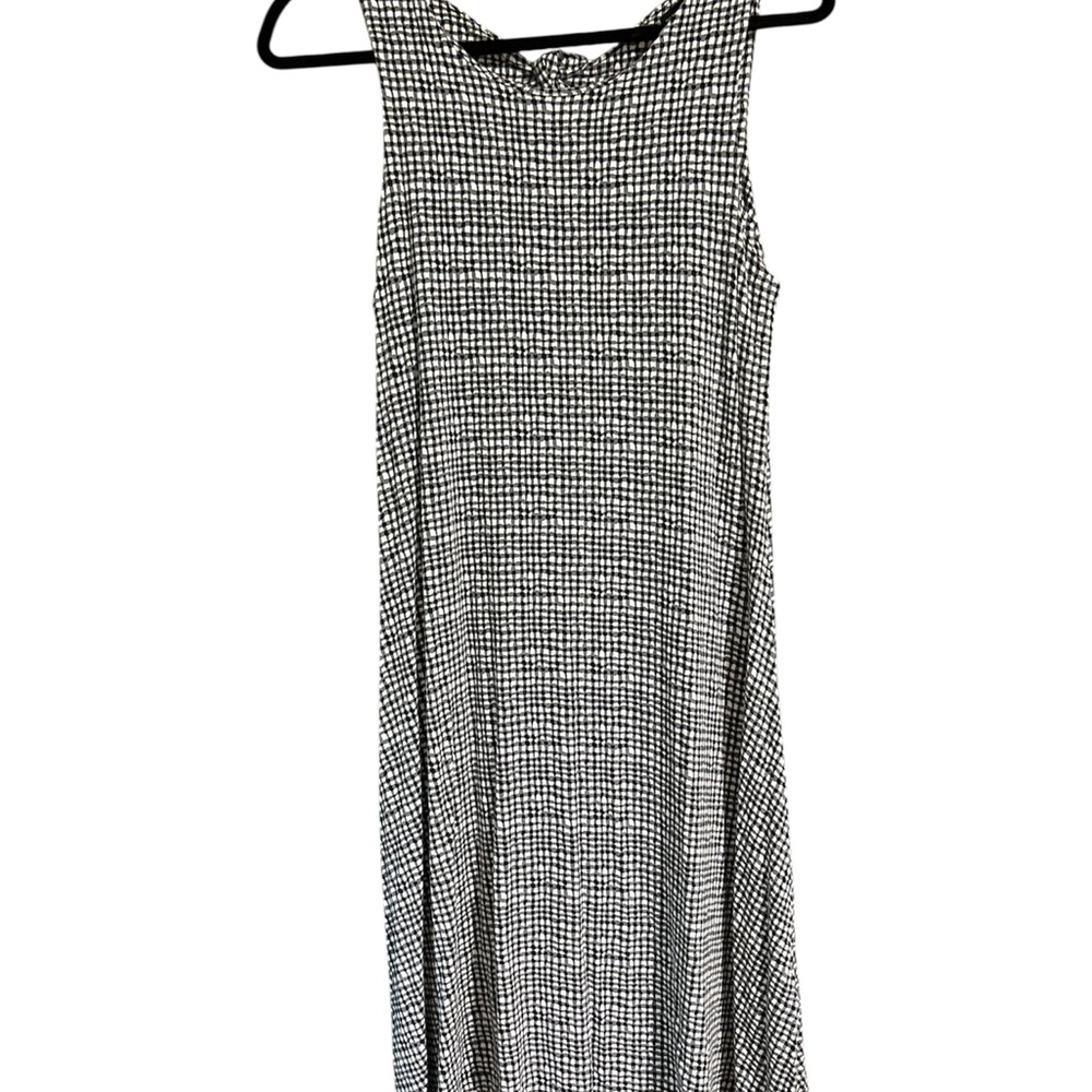 Mercer & Madison Black and White Halter Sheath Dress